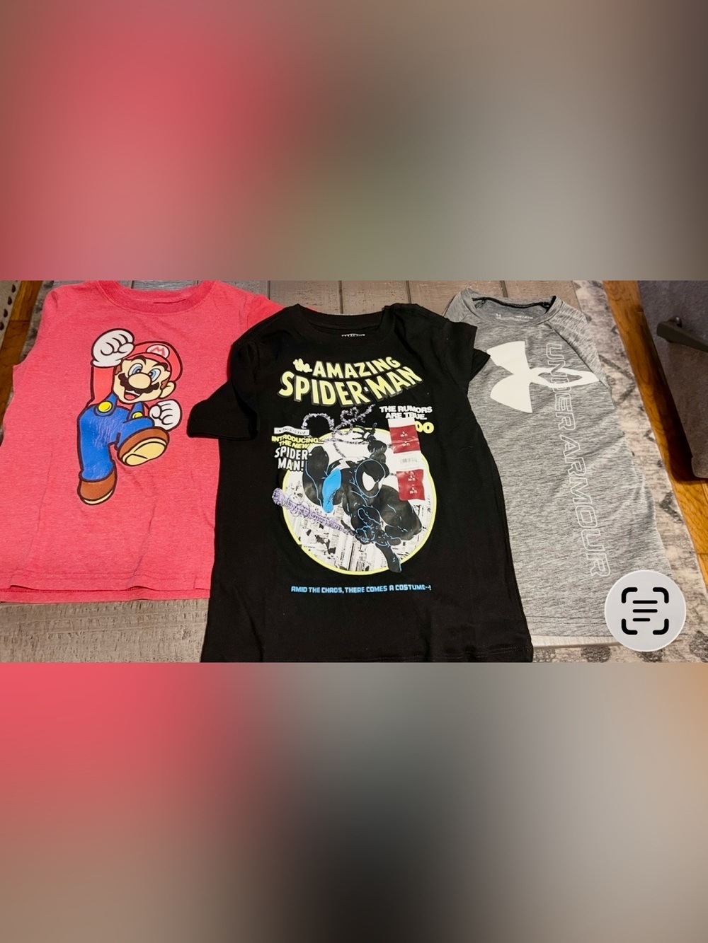 The Amazing Spider-Man Black Graphic Tee w Two Other Shirts